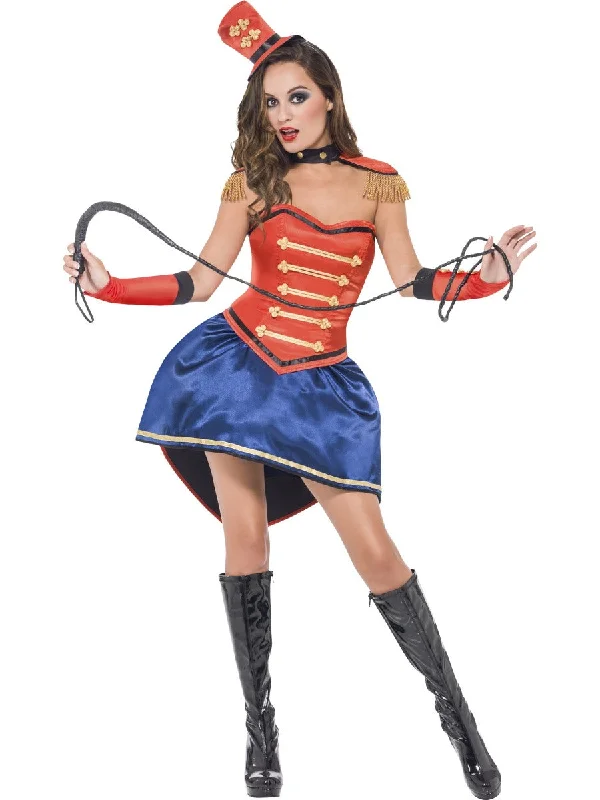Ladies Ringmaster Lion Tamer Circus Fancy Dress Costume