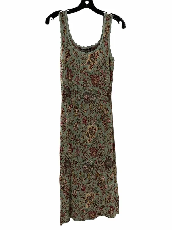 Peruvian Connection Size S Green Red Floral Dress
