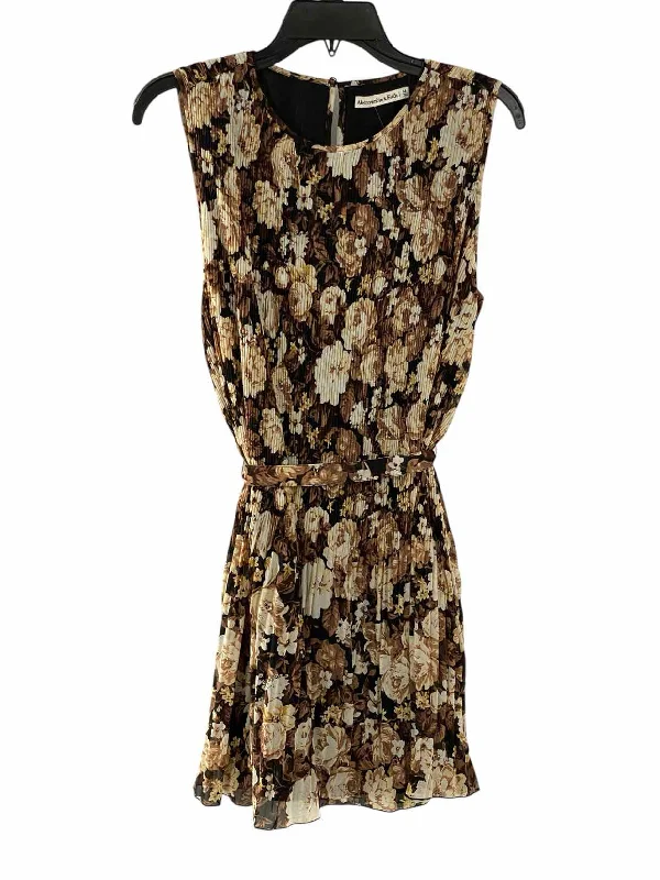 Abercrombie & Fitch Size M Brown Beige Floral Dress