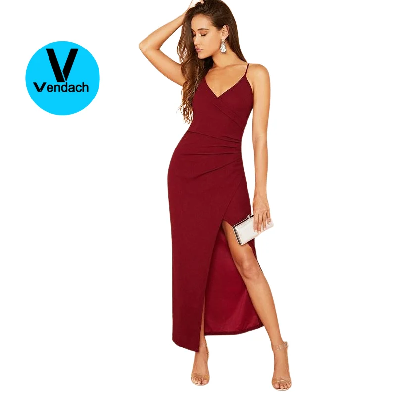 Spaghetti Strap Dress with Slit