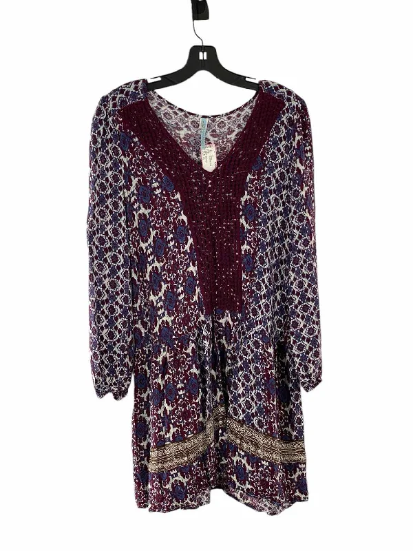 Moonlight Size S Burgundy Print Dress