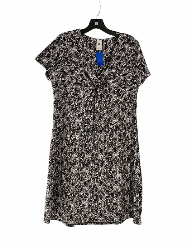 Soybu Size XL Black White Print Dress