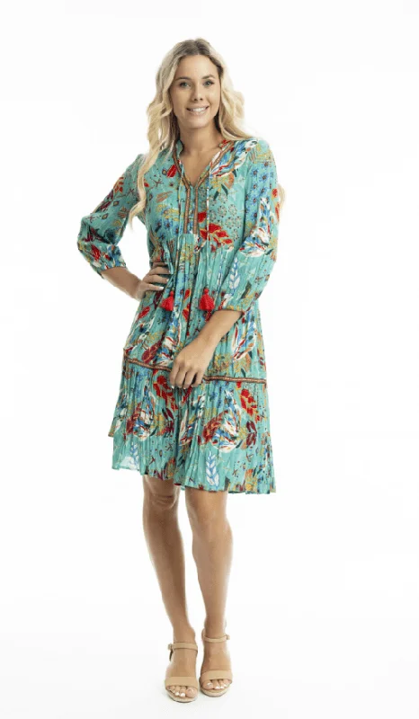 ORIENTIQUE SERENGETI LS RAYON DRESS
