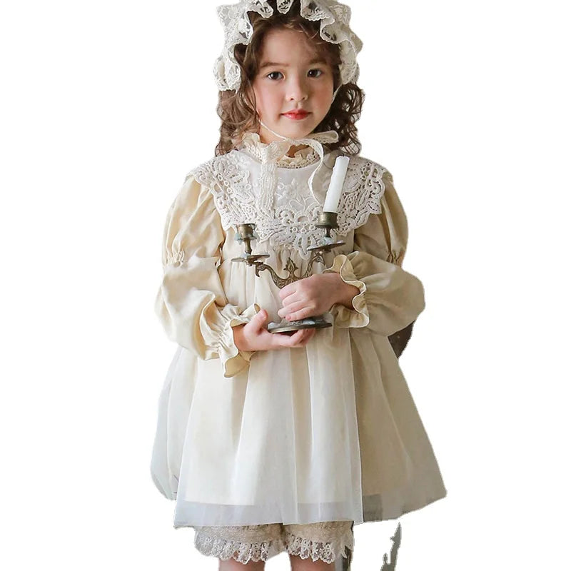 Korean Style Spring Girl Dress Long Puff Sleeves Lace Ruffles Cotton Baby Princess Dresses Kid Sweet Clothes for 1-12Yrs CC100 Korean Style Spring Girl Dress Long Puff Sleeves Lace Ruffles Cotton Baby Princess Dresses Kid Sweet Clothes for 1-12Yrs CC100