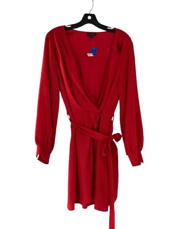 TOPSHOP Size 6 Red Dress