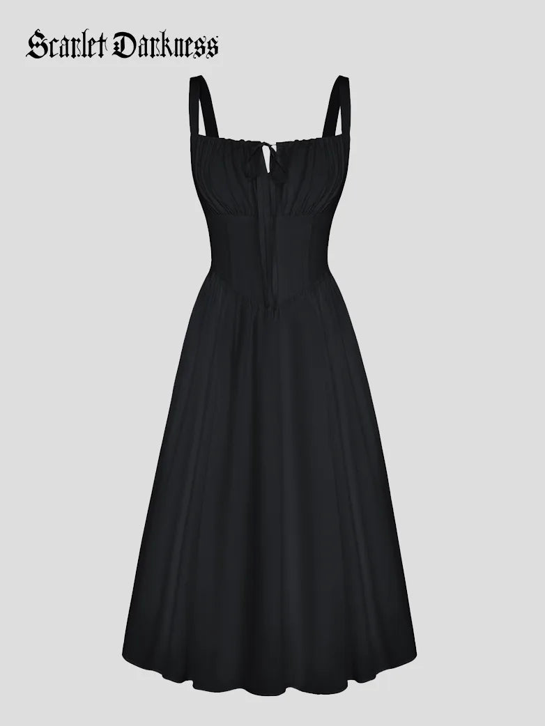 Scarlet Darkness Corset Dresses for Women with Pockets