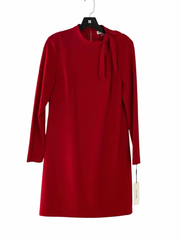 Calvin Klein Size 10 Red Dress