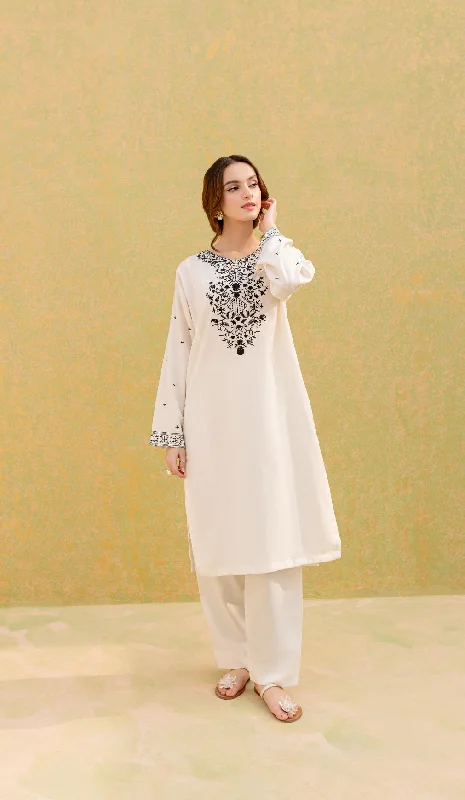Winter 2PC Embroidered Dress-1072