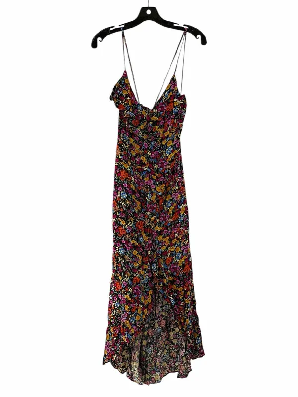 Lost + Wander Size S Black multi color Floral Dress