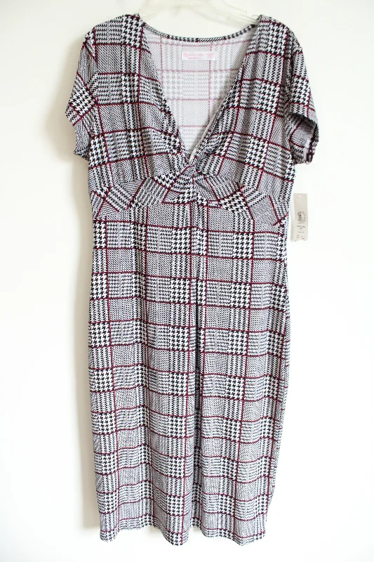NEW No Boundaries Black Houndstooth Dress | XXXL (21)