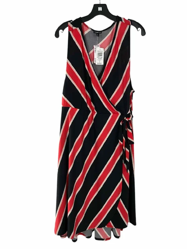 Torrid Size 2(12) Black Red Stripe Dress