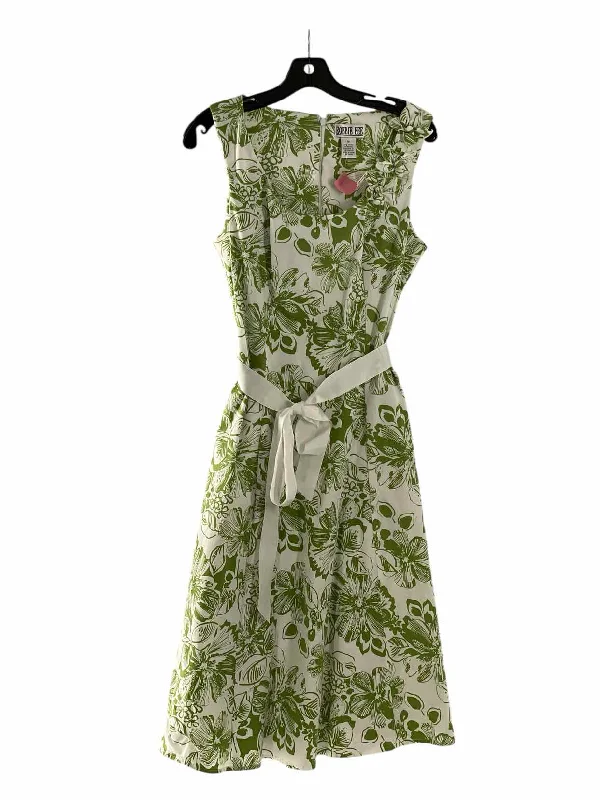 Robbie Bee Size 10 Green White Floral Dress