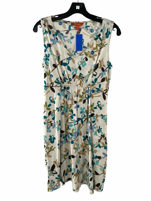 Relax Size XXS White Multi Floral 100% cotton Dress