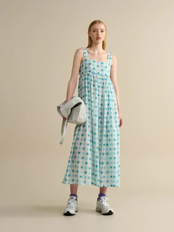 Bellerose Teal Print Parma Womens Jumper Dress