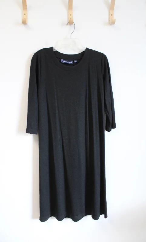 Susan Graver Black Long Sleeved Dress | M