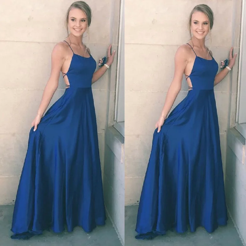 Simple Blue Strap Satin Long Floor Length Formal Gowns ,Sexy Party Cocktail Dress ,PDY0309 Simple Blue Strap Satin Long Floor Length Formal Gowns ,Sexy Party Cocktail Dress ,PDY0309