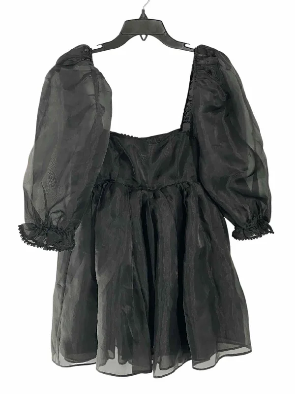 Selkie Size S Black Mesh Dress