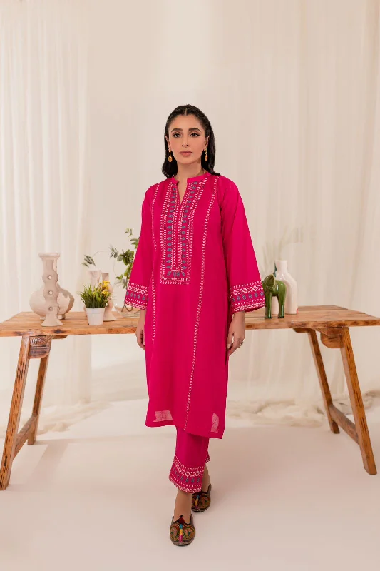 2PC Embroidered Dress - ESP04