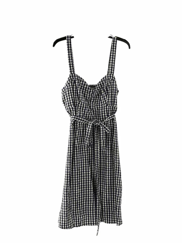 George Size L Navy White Print Dress