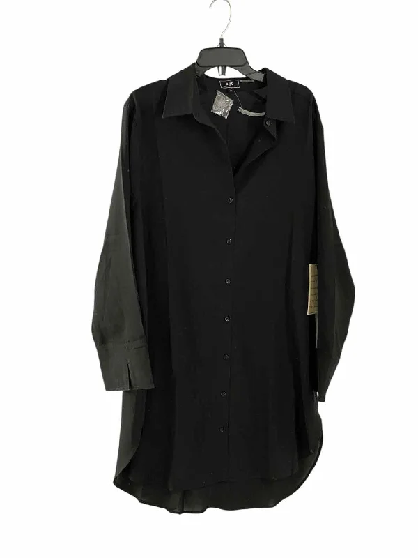 HAVE Size L Black Button Up Dress