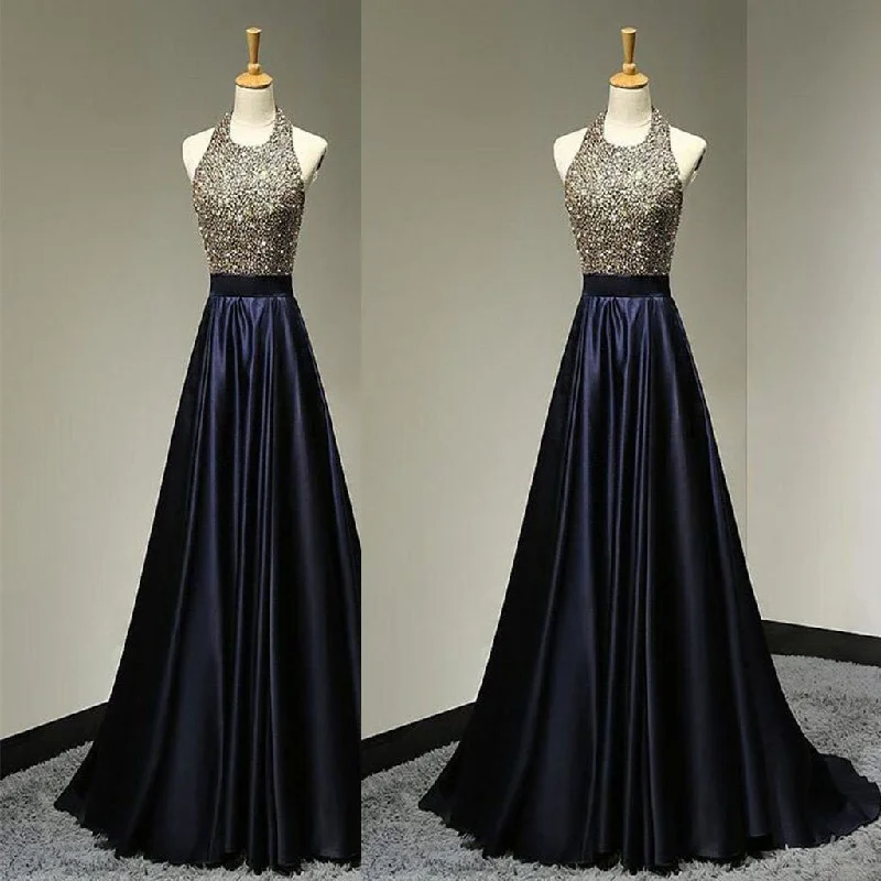 Charming Dark Blue Prom Dress,Navy Satin Evening Dress,Shinning Beading Party Gown , Fashion Gown. PDY0194 Charming Dark Blue Prom Dress,Navy Satin Evening Dress,Shinning Beading Party Gown , Fashion Gown. PDY0194