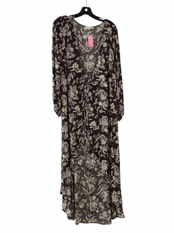 First Love Size S Grey White Print Dress