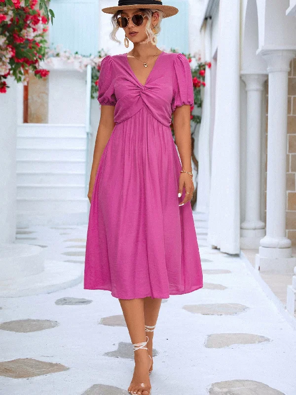 Sleeveless Halter Neck Printed Satin Dress