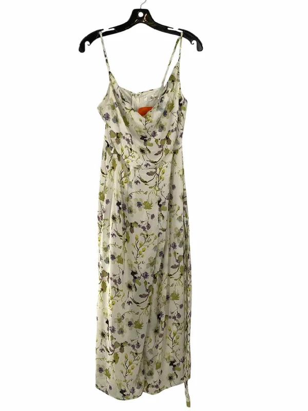 M Size 6 White Multi Floral Dress