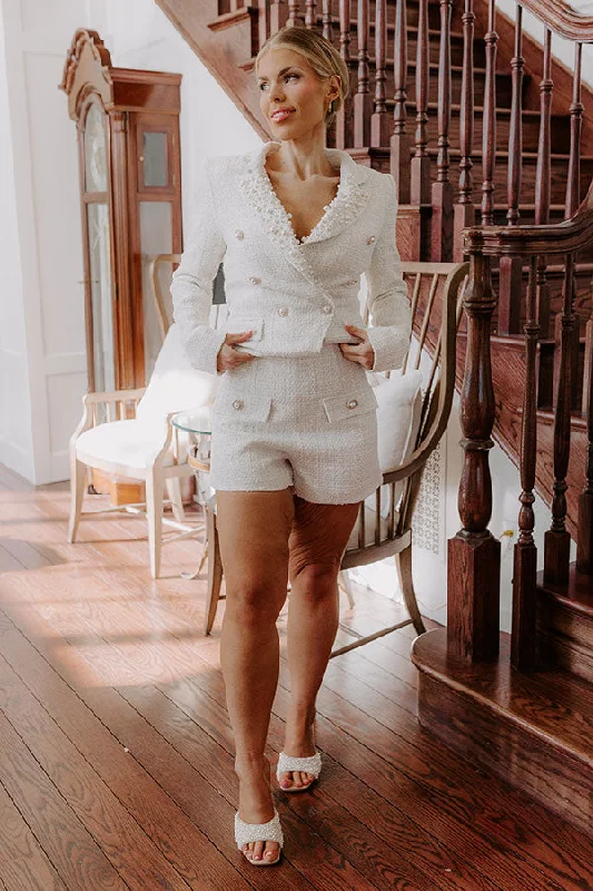 Dress Rehearsal Ready High Waist Tweed Shorts