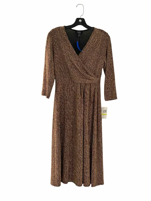 MSK Size PM Gold Black Dress