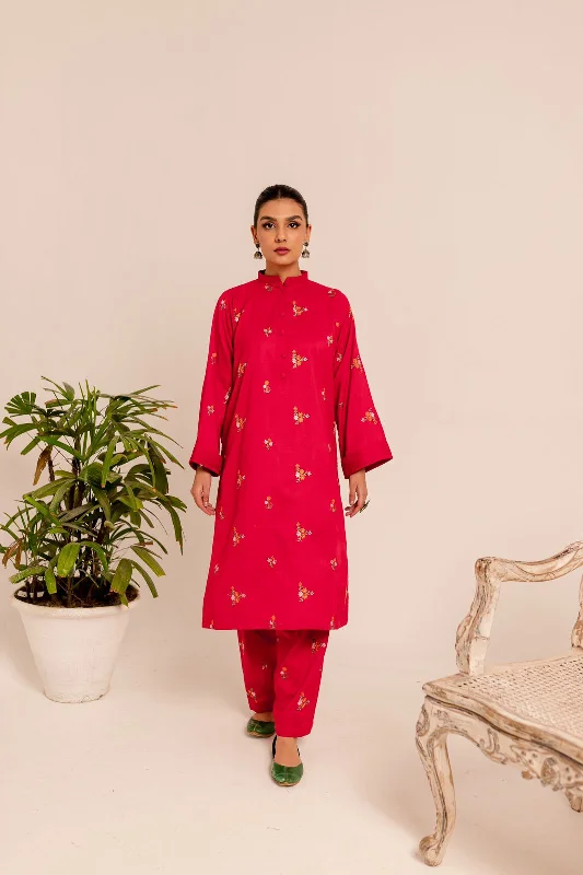 2PC Embroidered Dress EM-RM12
