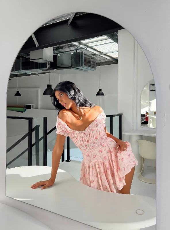 Anastasiya Mini Dress Pink Cozy Satin Mini Dress