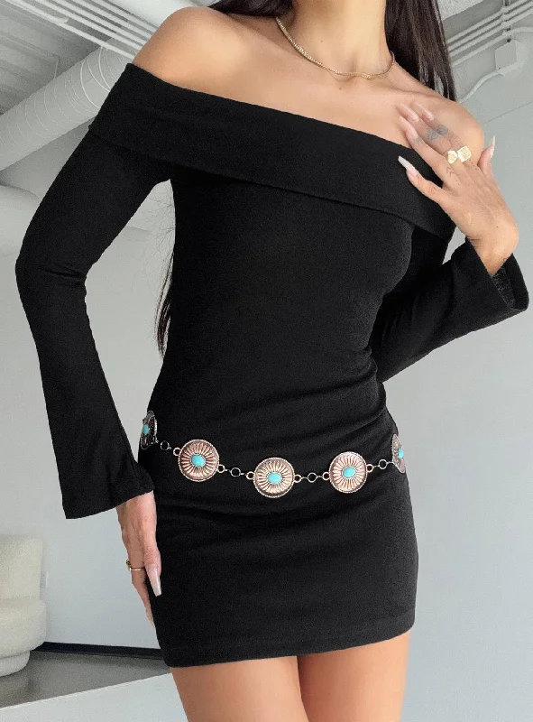 Anya Mini Dress Black Classic Shift Mini Dress