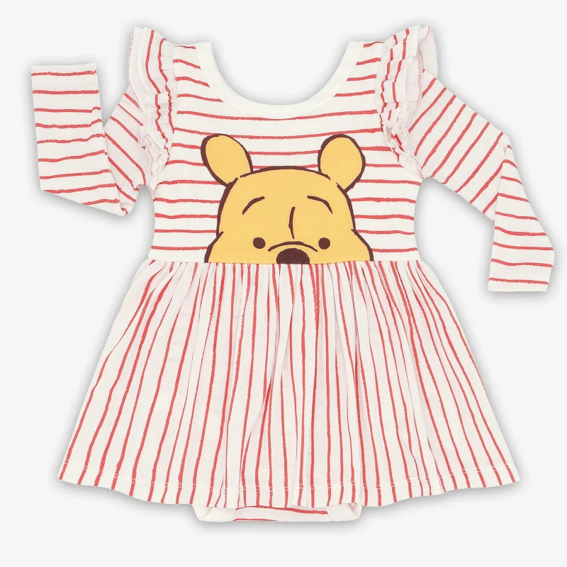 Disney Winnie the Pooh Flutter Skater Dress with Bodysuit Comfortable Bodysuit for Layering