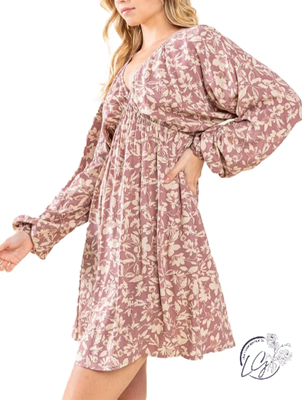 Iris Infusion Floral Mini Dress Elegant Sequin Mini Dress