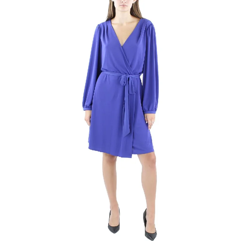 Lauren Ralph Lauren Womens Belted Short Wrap Dress Fashionable Wrap Dress for Parties