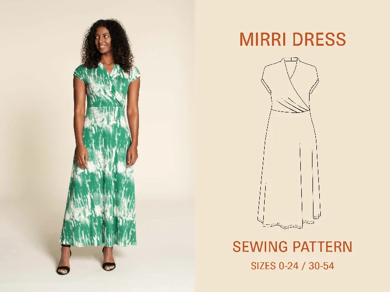 Mirri Wrap Dress Sewing Pattern Elegant Metallic Wrap Dress