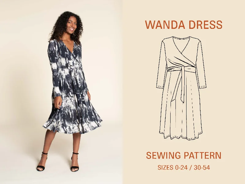 Wanda Wrap Dress Pattern Elegant Silk Wrap Dress