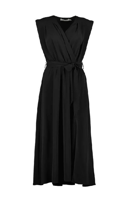 Aeries Wrap Dress Stylish Pleated Wrap Dress