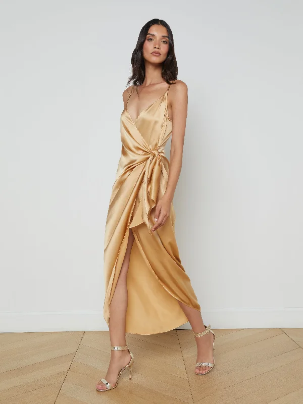 Amilia Silk Wrap Dress Stylish Wrap Dress for Summer