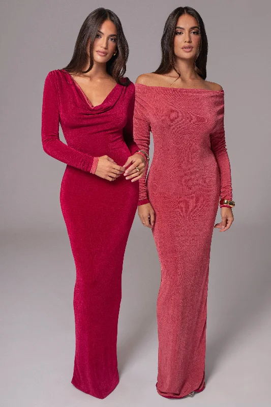 Berry/Mauve Ashton Reversible Maxi Dress Chic Sleeveless Maxi Dress