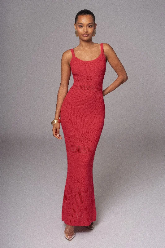 Berry Palm Springs Knit Maxi Dress Classic Black Maxi Dress