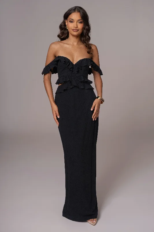 Black Brighter Days Linen Maxi Dress Trendy Printed Maxi Dress