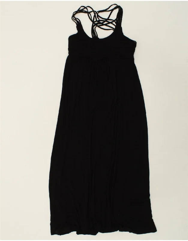 CALVIN KLEIN Womens Sleeveless Maxi Dress US 12 Large Black Rayon Cozy Longline Maxi Dress CALVIN KLEIN Womens Sleeveless Maxi Dress US 12 Large Black Rayon Cozy Longline Maxi Dress