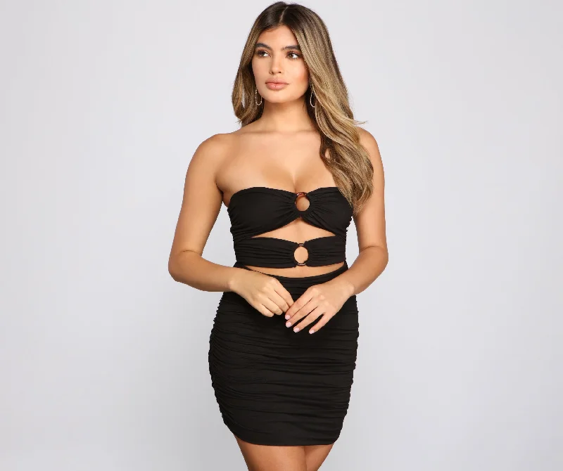 Nights Like This Charming Cutout Mini Dress Trendy Cut-Out Mini Dress