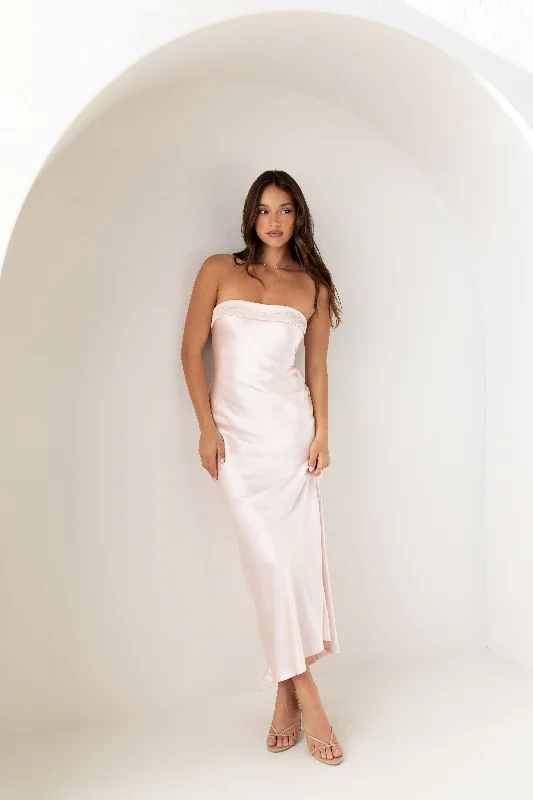 Delilah Maxi Dress - Musk Fashionable High-Low Maxi Dress