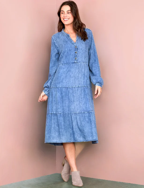 Eliana Maxi Dress Cozy Maxi Dress with Slit