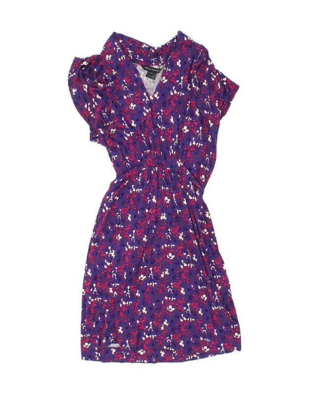 FRENCH CONNECTION Womens Maxi Dress UK 8 Small Blue Floral Viscose Trendy Maxi Dress with Lace