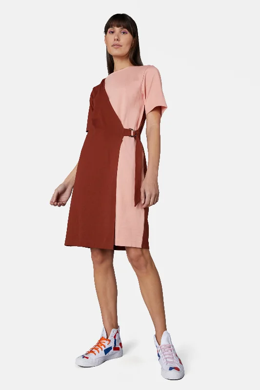 Genie Wrap Dress Trendy Open-Back Wrap Dress