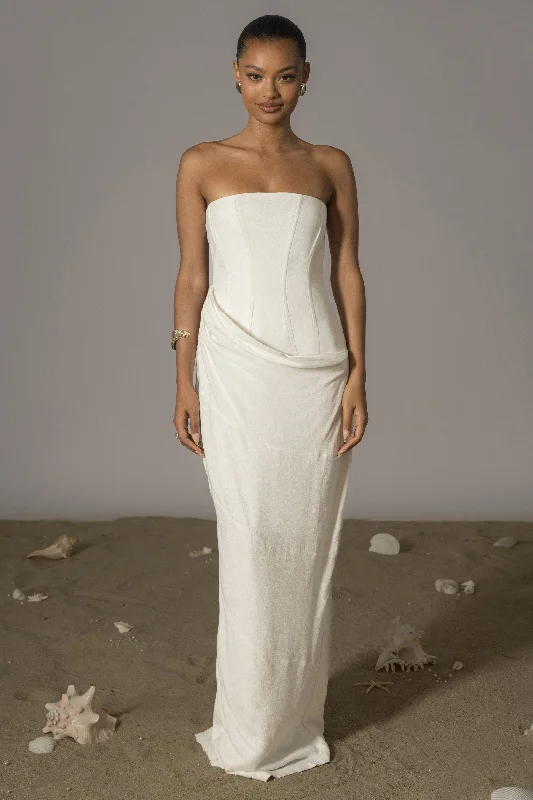Ivory Journey Linen Maxi Dress Classic Tulle Maxi Dress